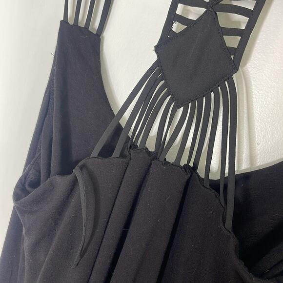 EUC Nicole Miller Black strappy Maxi Dress - Picture 6 of 7